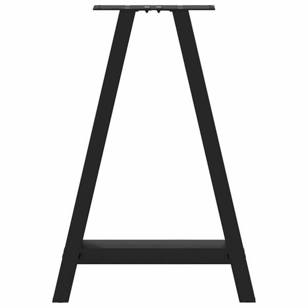 vidaXL Soffbordsben A-formade 2 st svart 50x(72-73) cm stål