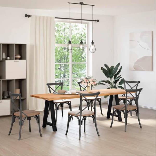 vidaXL Soffbordsben A-formade 2 st svart 50x(72-73) cm stål