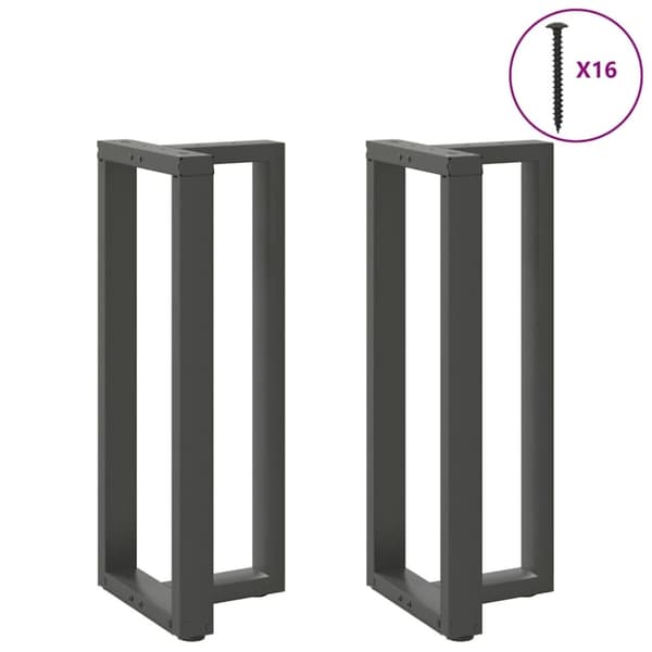 vidaXL Baaripöydän jalat T-muotoiset 2 kpl 50x35x(100-101) cm teräs