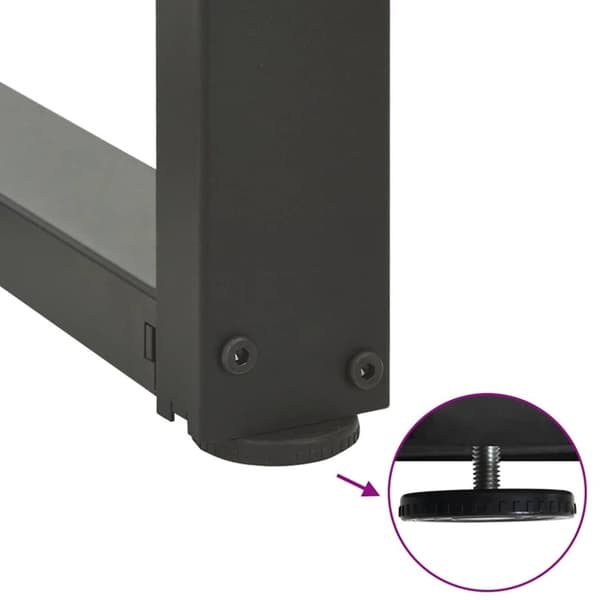 vidaXL Baaripöydän jalat T-muotoiset 2 kpl 50x35x(100-101) cm teräs