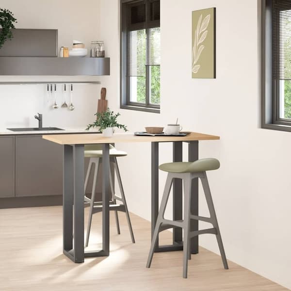 vidaXL Baaripöydän jalat T-muotoiset 2 kpl 50x35x(100-101) cm teräs