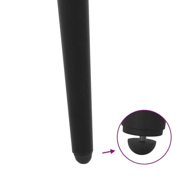 vidaXL Sofabordben konisk form 4 stk. 72-73 cm stål sort