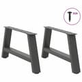 Miniatyrbilde 3 av 10: vidaXL Salongbordben A-formet 2 stk antrasitt 70x(30-31) cm stål