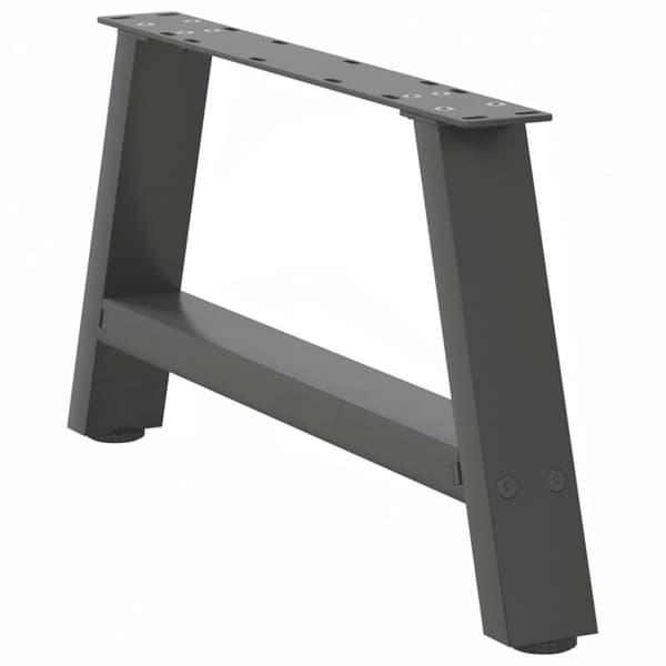 vidaXL Salongbordben A-formet 2 stk antrasitt 70x(30-31) cm stål