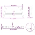 Miniatyrbilde 10 av 10: vidaXL Salongbordben A-formet 2 stk antrasitt 70x(30-31) cm stål