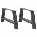 Miniatyrbilde 1 av 10: vidaXL Salongbordben A-formet 2 stk antrasitt 70x(30-31) cm stål