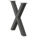 Miniatyrbilde 4 av 10: vidaXL Spisebordben X-formet 2 stk antrasitt 80x(72-73) cm stål