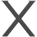 Miniatyrbilde 5 av 10: vidaXL Spisebordben X-formet 2 stk antrasitt 80x(72-73) cm stål