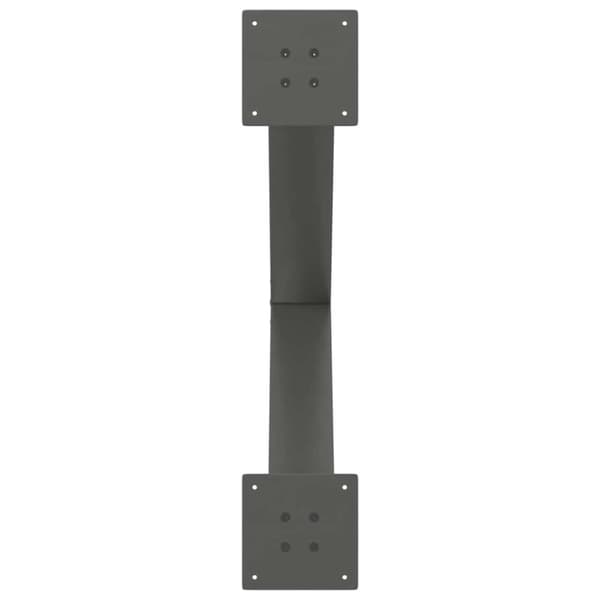 vidaXL Spisebordben X-formet 2 stk antrasitt 80x(72-73) cm stål