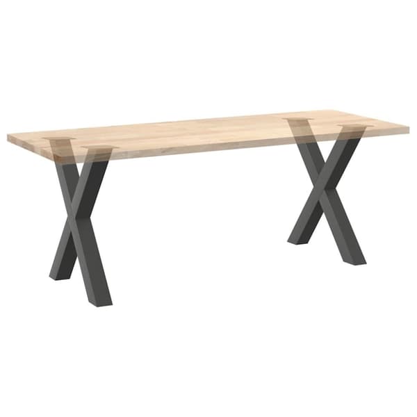 vidaXL Spisebordben X-formet 2 stk antrasitt 80x(72-73) cm stål