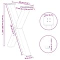Miniatyrbilde 10 av 10: vidaXL Spisebordben X-formet 2 stk antrasitt 80x(72-73) cm stål