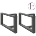 Miniatyrbilde 3 av 10: vidaXL Salongbordben T-formet 2 stk antrasitt 70x25x(30-31) cm stål