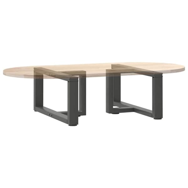 vidaXL Salongbordben T-formet 2 stk antrasitt 70x25x(30-31) cm stål