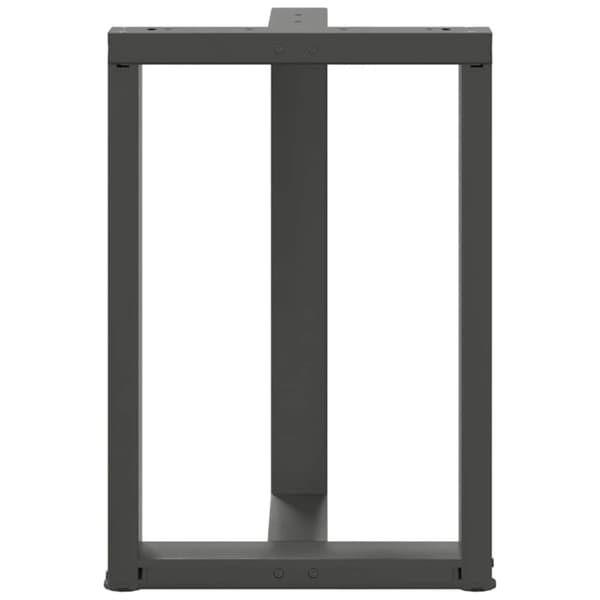 vidaXL Ruokapöydän jalat T-muotoiset 2 kpl antrasiitti 60x35x(72-73) cm teräs