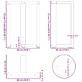 Pikkukuva 10 / 10: vidaXL Ruokapöydän jalat T-muotoiset 2 kpl antrasiitti 60x35x(72-73) cm teräs