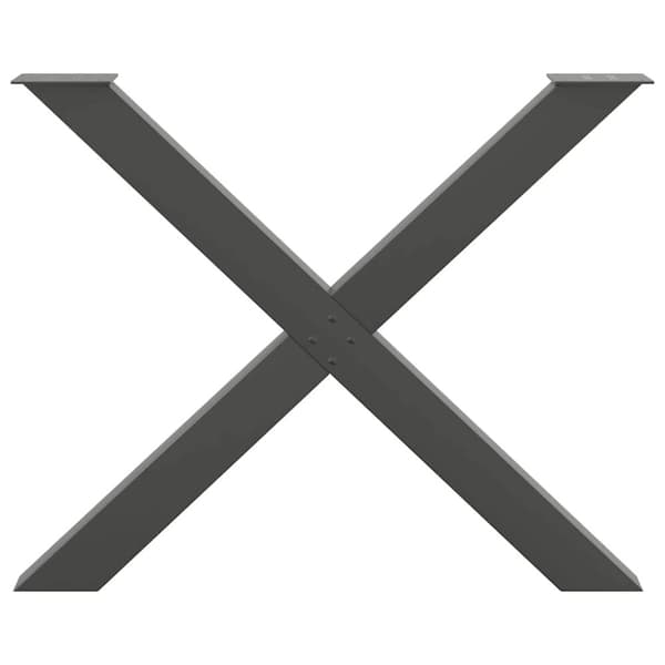 vidaXL Ruokapöydän jalat X-muotoiset 3 kpl antrasiitti 90x(72-73) cm