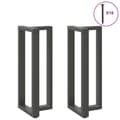 Miniatyrbilde 3 av 10: vidaXL Barbordben T-formet 2 stk antrasitt 40x35x(100-101) cm stål