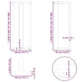 Miniatyrbilde 10 av 10: vidaXL Barbordben T-formet 2 stk antrasitt 40x35x(100-101) cm stål