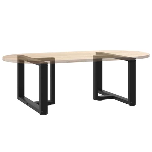 vidaXL Sohvapöydän jalat T-muotoiset 2 kpl musta 70x25x(42-43) cm teräs