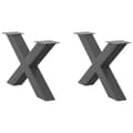 Miniatyrbillede 1 af 10: vidaXL sofabordben X-formet 2 stk 70x(42-43) cm stål antracitgrå