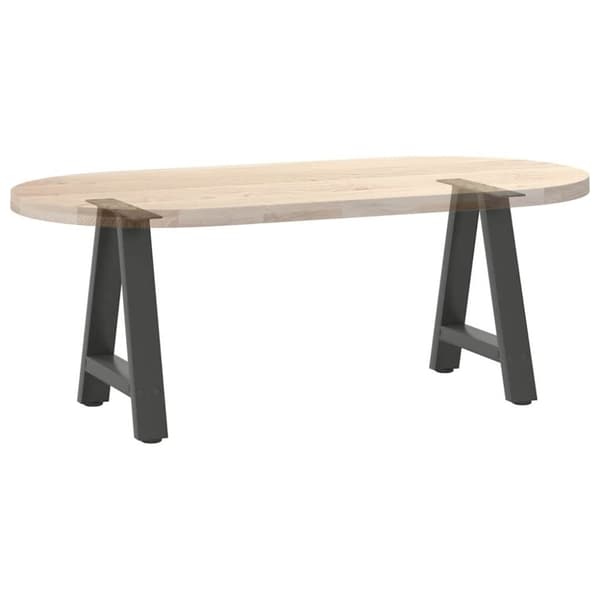 vidaXL Salongbordben A-formet 2 stk antrasitt 50x(42-43) cm stål