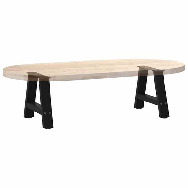 vidaXL Soffbordsben A-formade 2 st svart 40x(30-31) cm stål