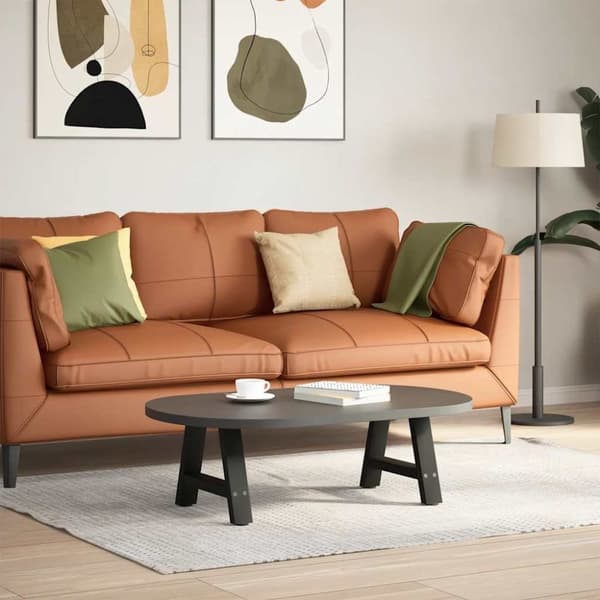 vidaXL Soffbordsben A-formade 2 st svart 40x(30-31) cm stål