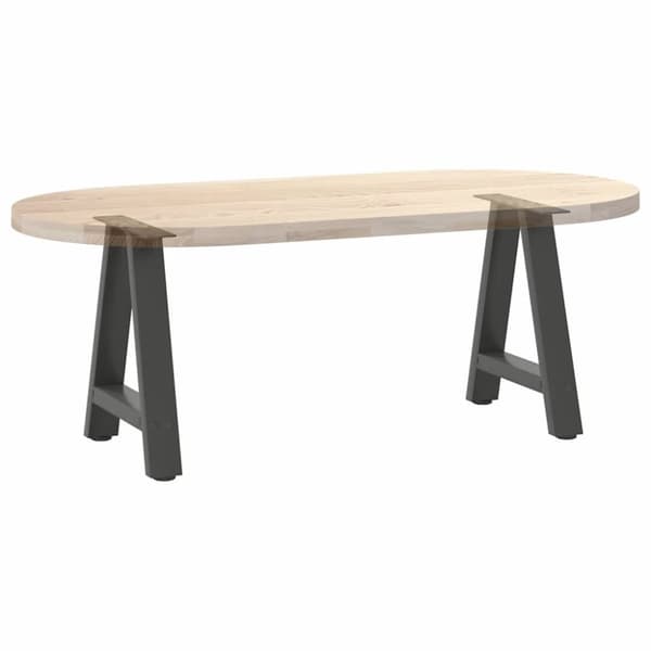vidaXL Soffbordsben A-formade 2 st antracit 38x(42-43) cm stål