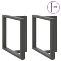 Miniatyrbilde 3 av 10: vidaXL Spisebordben T-formet 2 stk antrasitt 80x35x(72-73) cm stål