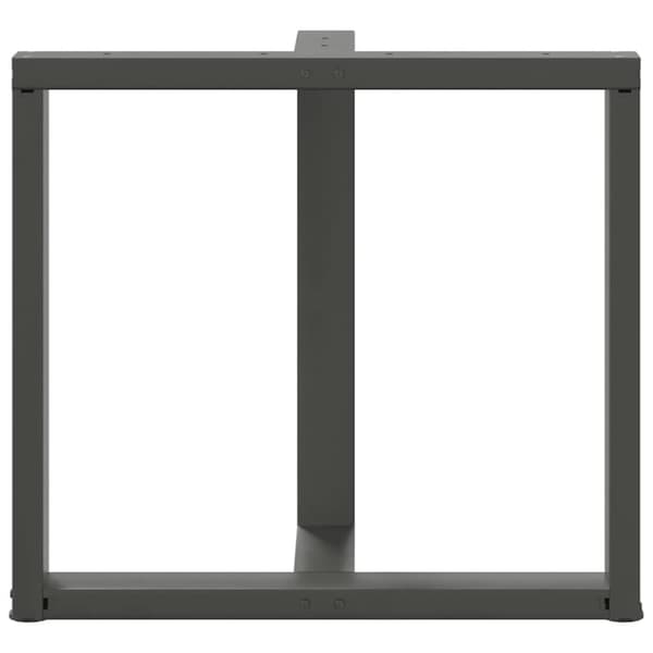 vidaXL Spisebordben T-formet 2 stk antrasitt 80x35x(72-73) cm stål