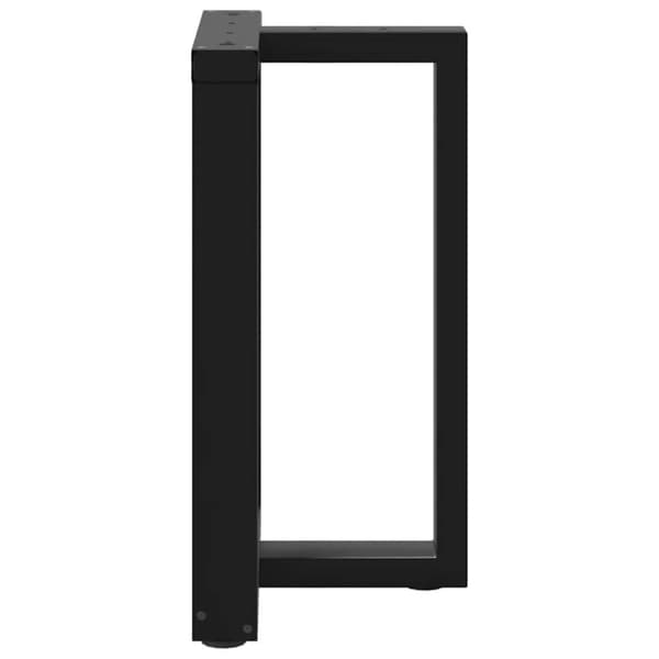 vidaXL Spisebordben T-formet 2 stk svart 50x35x(72-73) cm stål