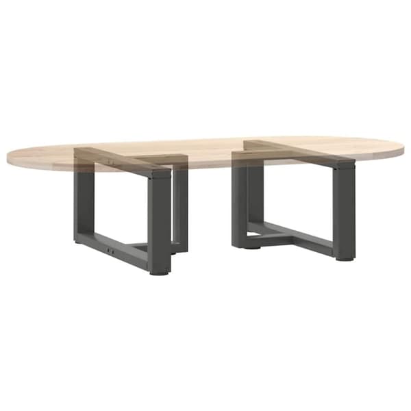 vidaXL Soffbordsben T-formade 2 st antracit 60x25x(30-31) cm stål