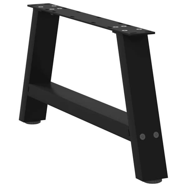 vidaXL Sohvapöydän jalat A-muotoiset 2 kpl Musta 60x(30-31) cm Teräs