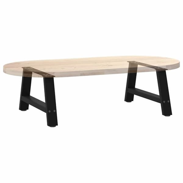 vidaXL Sohvapöydän jalat A-muotoiset 2 kpl Musta 60x(30-31) cm Teräs