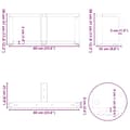 Pikkukuva 10 / 10: vidaXL Sohvapöydän jalat T-muotoiset 2 kpl musta 60x25x(30-31) cm teräs