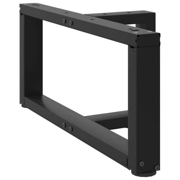 vidaXL sofabordben T-formet 2 stk 60x25x(30-31) cm stål sort
