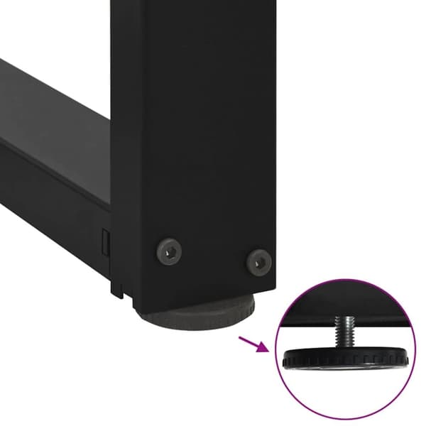 vidaXL Soffbordsben T-formade 2 st svart 30x25x(30-31) cm stål