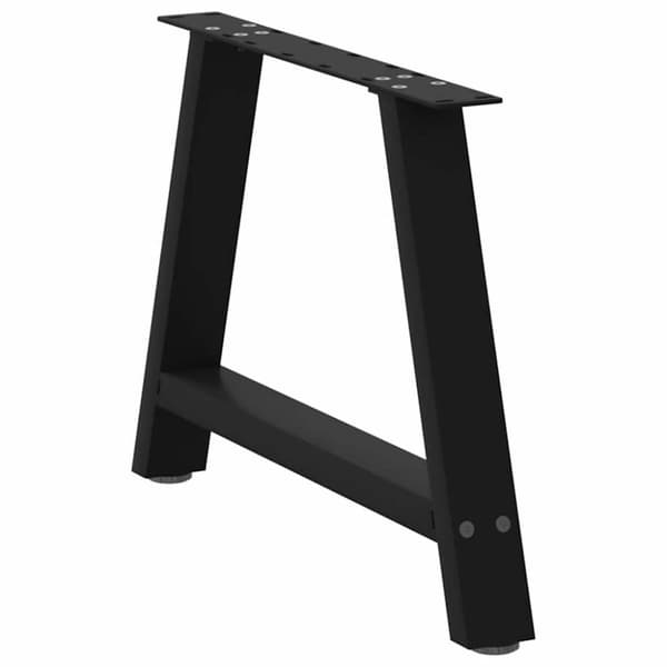 vidaXL Salongbordben A-formet 2 stk svart 70 x (42-43) cm stål