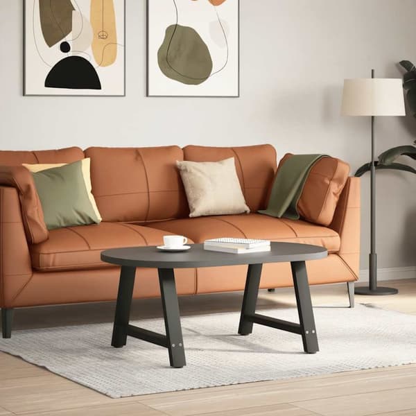 vidaXL Salongbordben A-formet 2 stk svart 70 x (42-43) cm stål