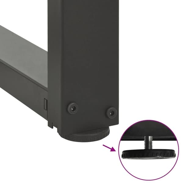 vidaXL Soffbordsben T-formade 2 st antracit 30x25x(30-31) cm stål