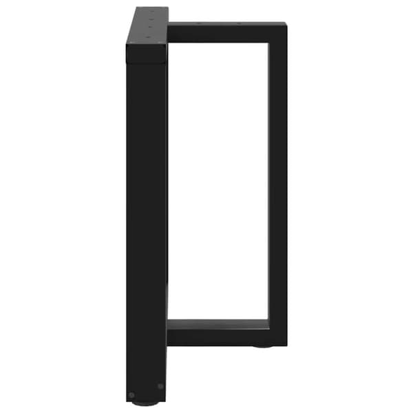 vidaXL Matbordsben T-formad 2 st svart 70x35x(72-73) cm stål