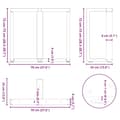 Miniatyrbild 9 av 9: vidaXL Matbordsben T-formad 2 st svart 70x35x(72-73) cm stål