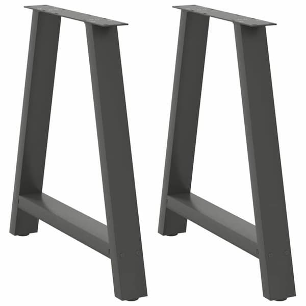 vidaXL Spisebordben A-formet 2 stk antrasitt 80x(72-73) cm stål