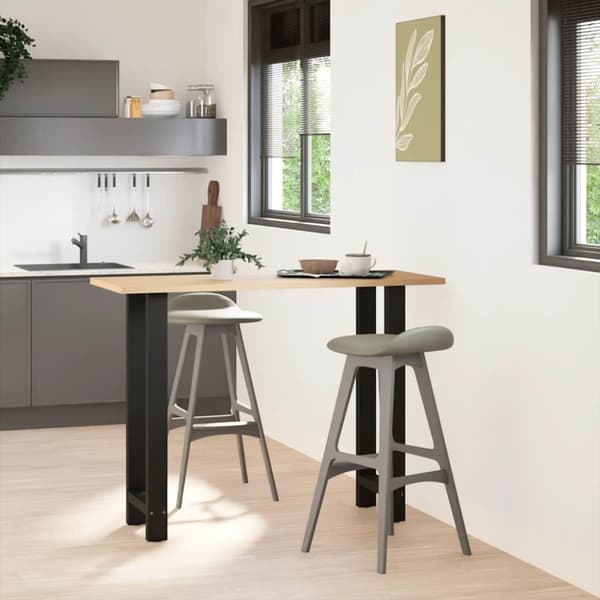 vidaXL sofabordben 2 stk. 50x(100-101) cm stål sort