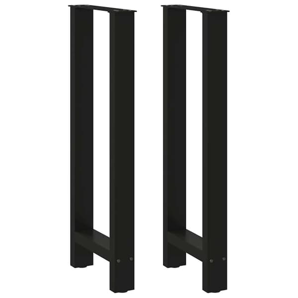 vidaXL Baaripöydän jalat 2 kpl musta 50x(100-101) cm teräs