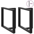 Pikkukuva 4 / 10: vidaXL Ruokapöydän jalat T-muotoiset 2 kpl musta 90x35x(72-73) cm teräs