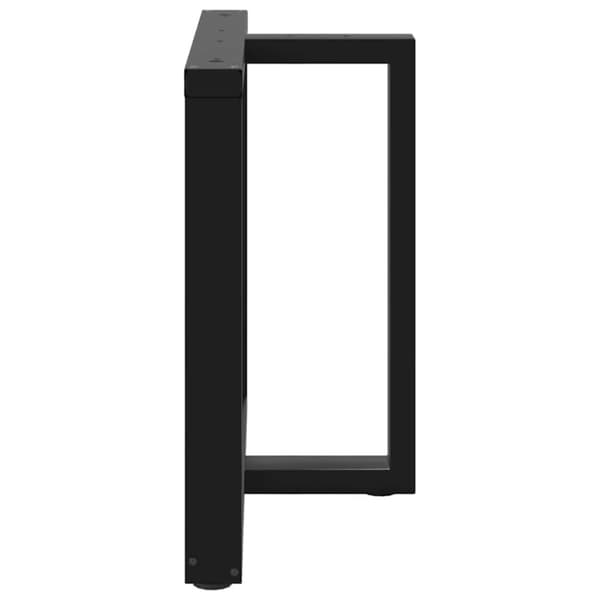 vidaXL Ruokapöydän jalat T-muotoiset 2 kpl musta 90x35x(72-73) cm teräs