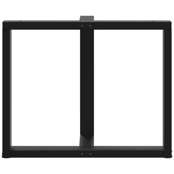 vidaXL Ruokapöydän jalat T-muotoiset 2 kpl musta 90x35x(72-73) cm teräs