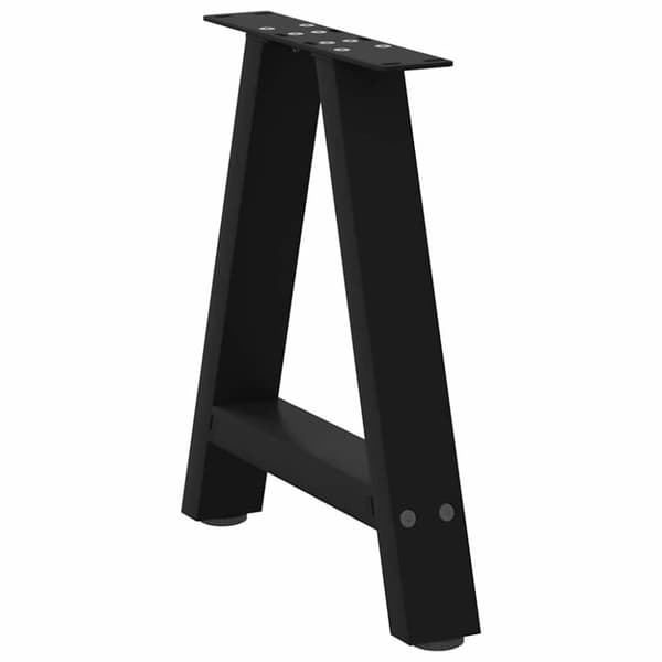 vidaXL Sohvapöydän jalat A-muotoiset 2 kpl Musta 38x(42-43) cm Teräs