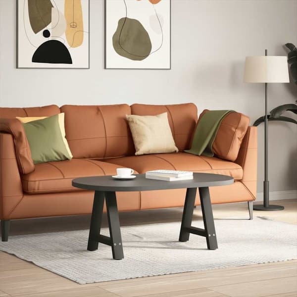 vidaXL Sohvapöydän jalat A-muotoiset 2 kpl Musta 38x(42-43) cm Teräs